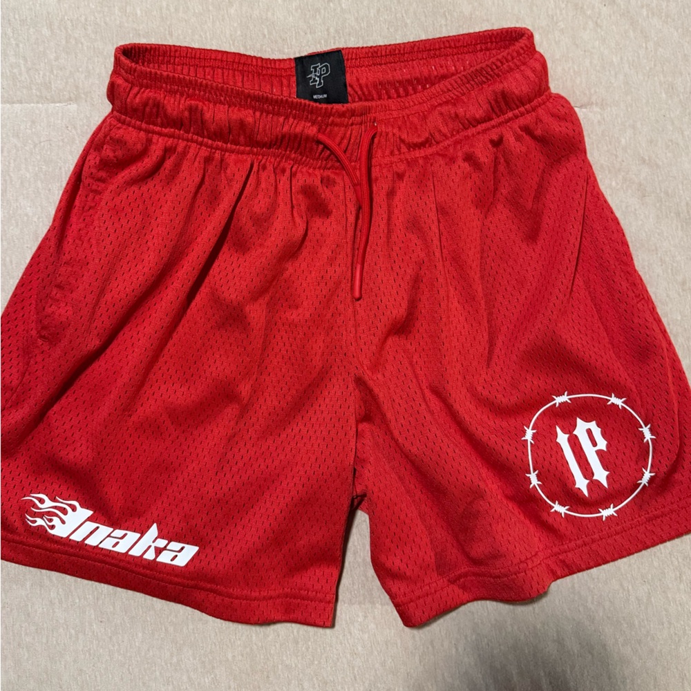 Inaka Power Red Mesh Shorts Barbed Wire- Medium